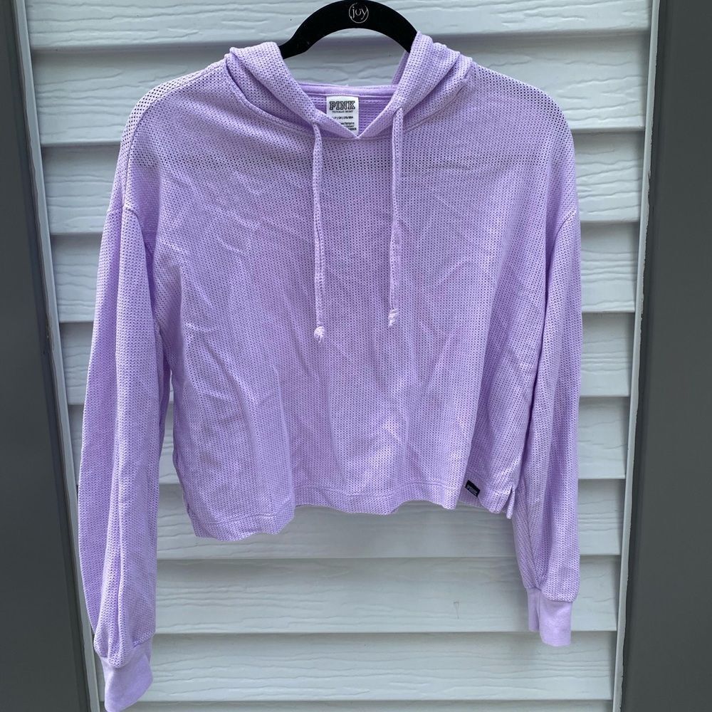PINK Victoria's Secret Light Purple Mesh Top